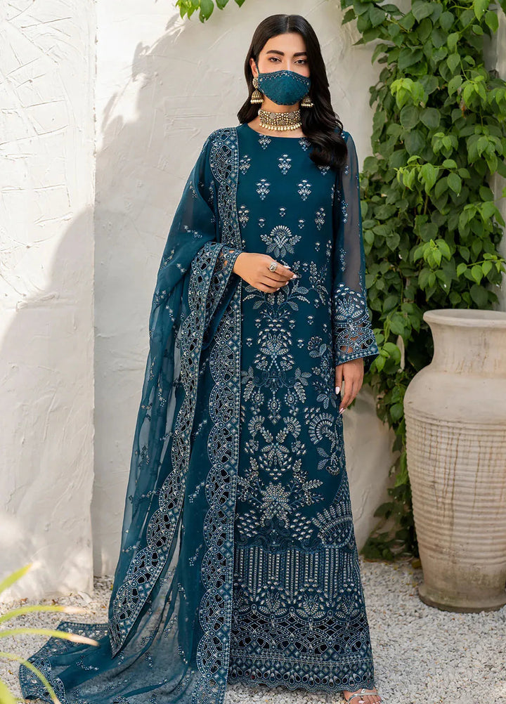 Naqsh by Safeera Embroidered Chiffon Suit Unstitched 3 Piece FL24NQ S-1410 - Formal Collection