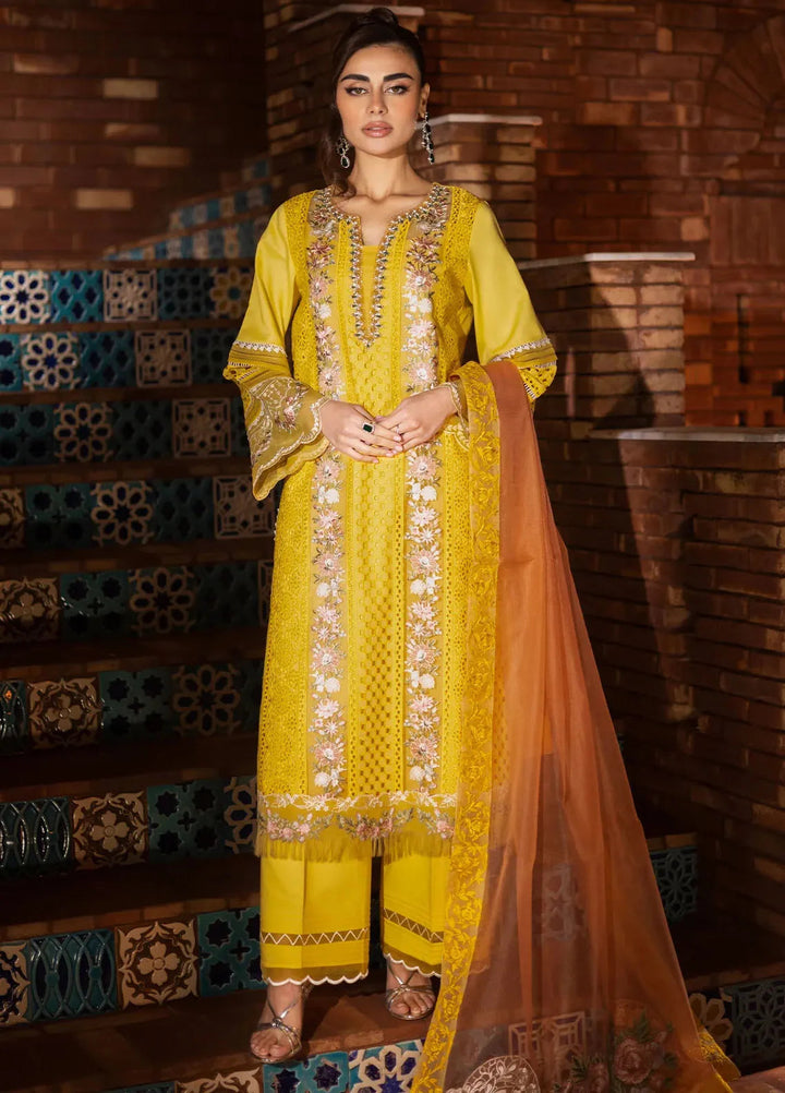 Naya by Imrozia Premium Pret Embroidered Lawn 3 Piece Suit SP-52 Waniya