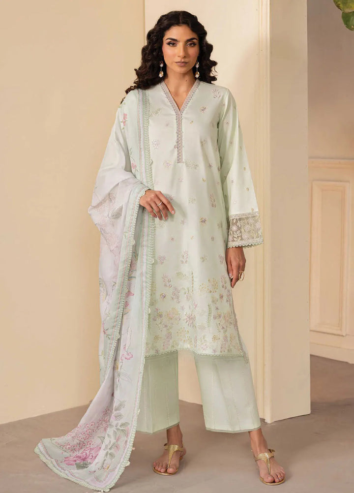 Nayaab by Seran Embroidered Lawn Suits Unstitched 3 Piece SRN25NE D-01 Abeer - Festive Collection