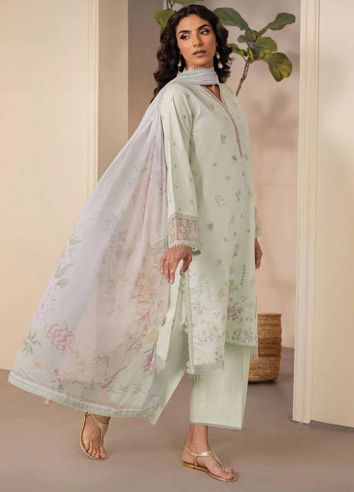 Nayaab by Seran Embroidered Lawn Suits Unstitched 3 Piece SRN25NE D-01 Abeer - Festive Collection