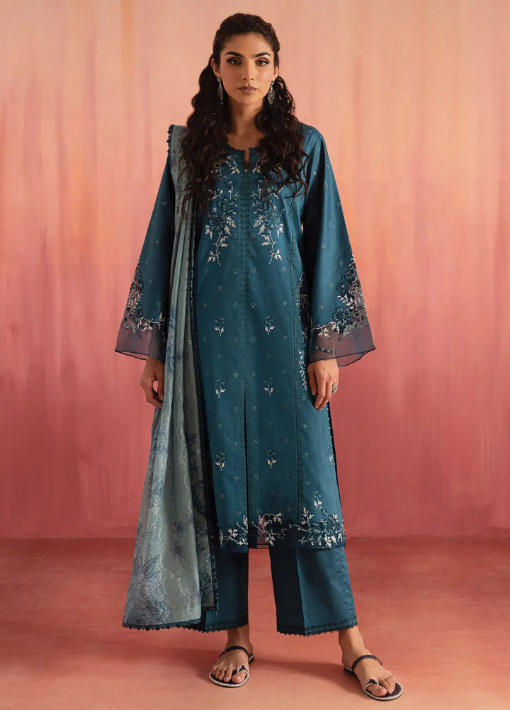 Nayaab by Seran Embroidered Lawn Suits Unstitched 3 Piece SRN25NE D-09 Tia - Festive Collection