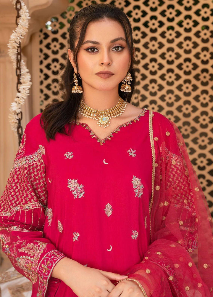 Shurooq Pret Embroidered Raw Silk 3 Piece Suit Heer