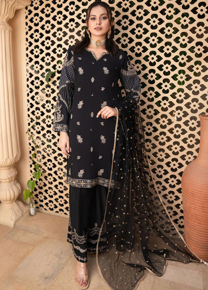 Shurooq Pret Embroidered Raw Silk 3 Piece Suit Laila