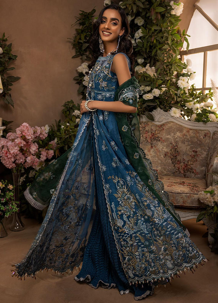 Nikhaar by Awwal Embroidered Organza Suits Unstitched 4 Piece AW22N D-03 Ruby - Formal Collection