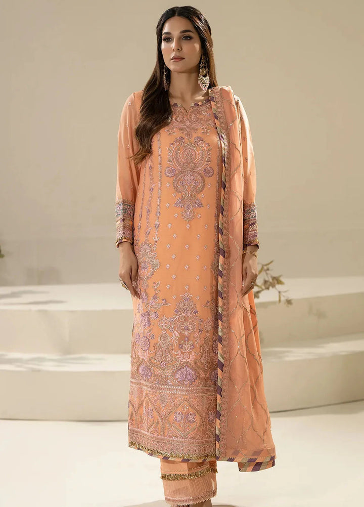 Nisha by Imrozia Premium Pret Embroidered Chiffon 3 Piece Suit M-83 Zimal
