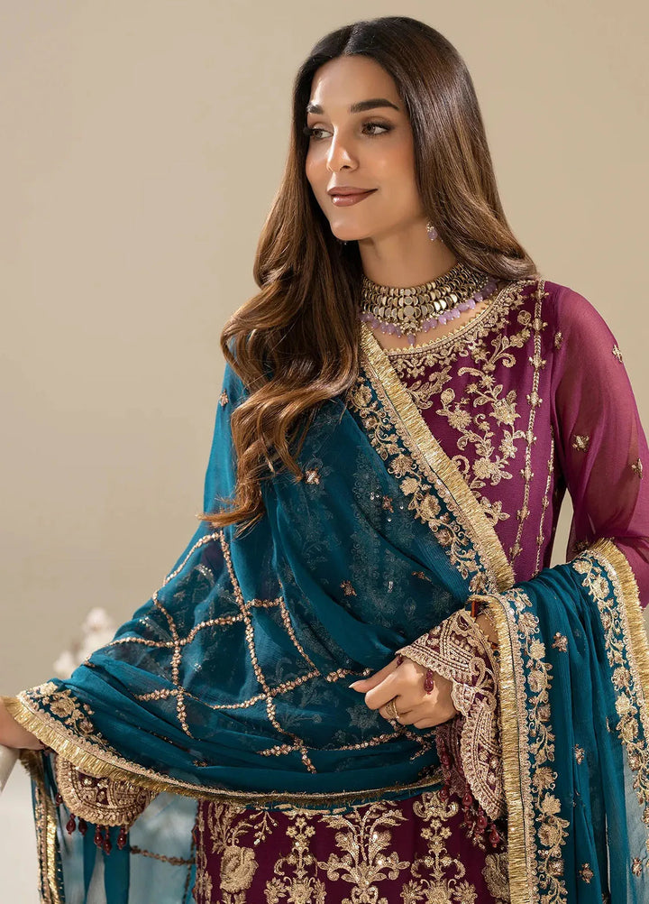 Nisha by Imrozia Premium Pret Embroidered Chiffon 3 Piece Suit M-84 Zehak