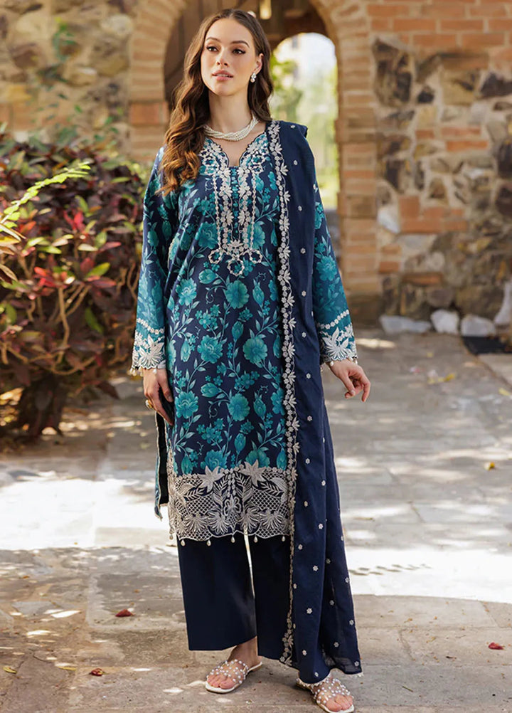 Nissa by Rajbari Embroidered Lawn Suits Unstitched 3 Piece RB25NS D-12 - Summer Collection
