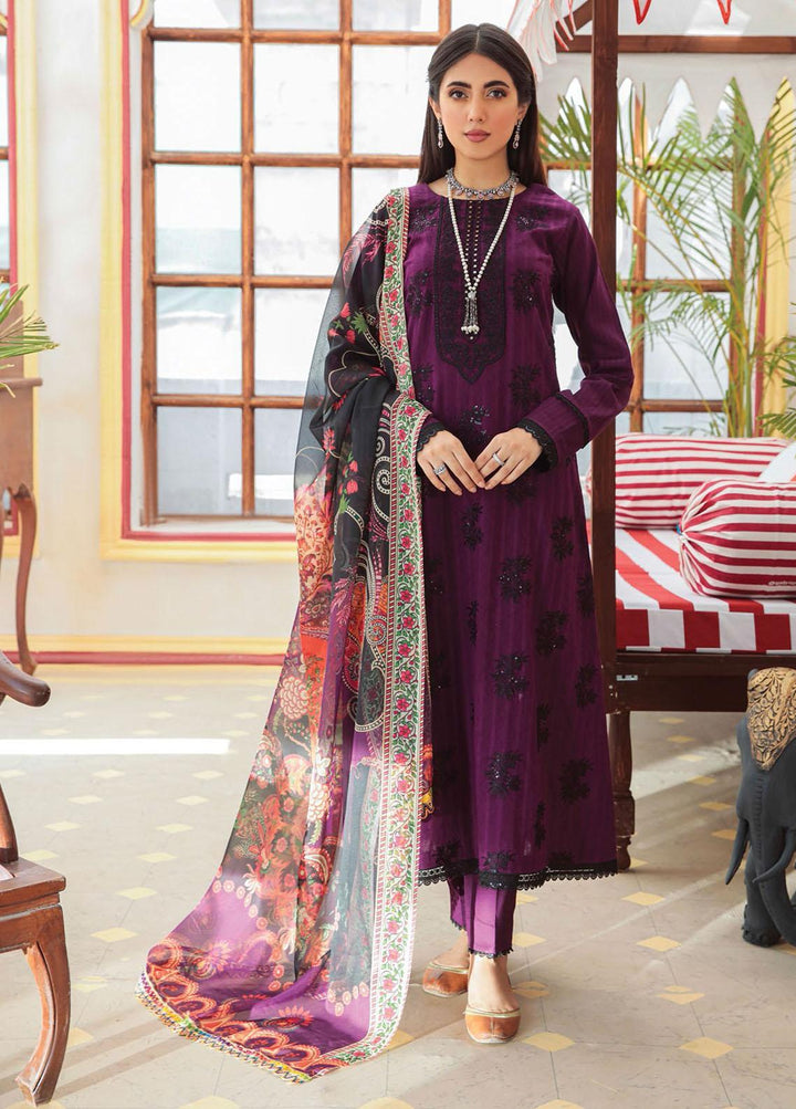 Nissa by RajBari Embroidered Jacquard Suits Unstitched 3 Piece RB22F 10 - Festive Collection