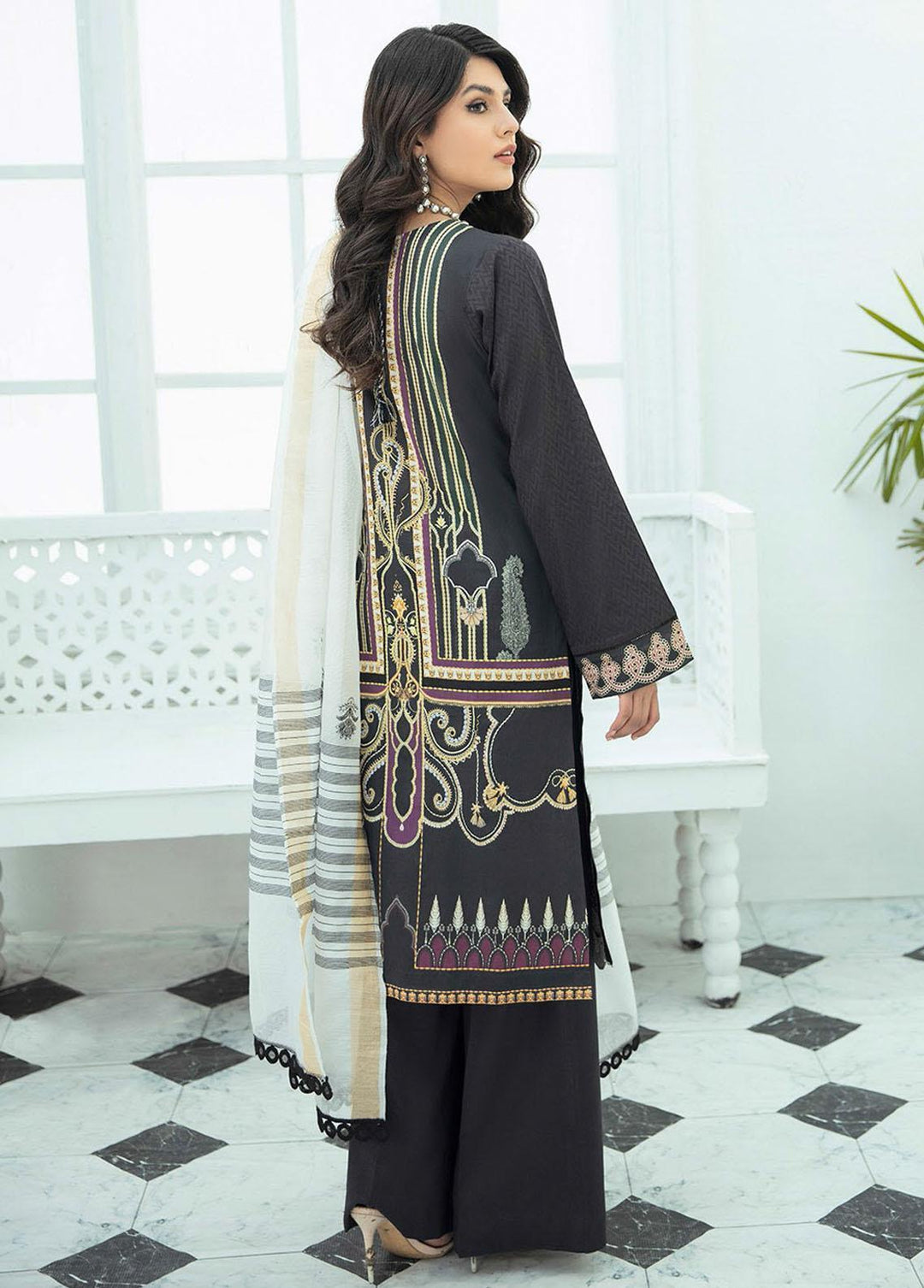 Nissa by RajBari Embroidered Jacquard Suits Unstitched 3 Piece RB22N 10 - Spring / Summer Collection