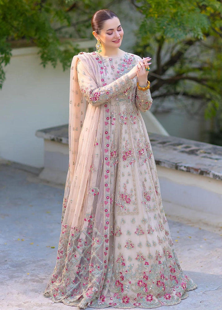 Noor By Azzal Embroidered Net Suits Unstitched 4 Piece AZZ23N D-01 Amira - Luxury Collection