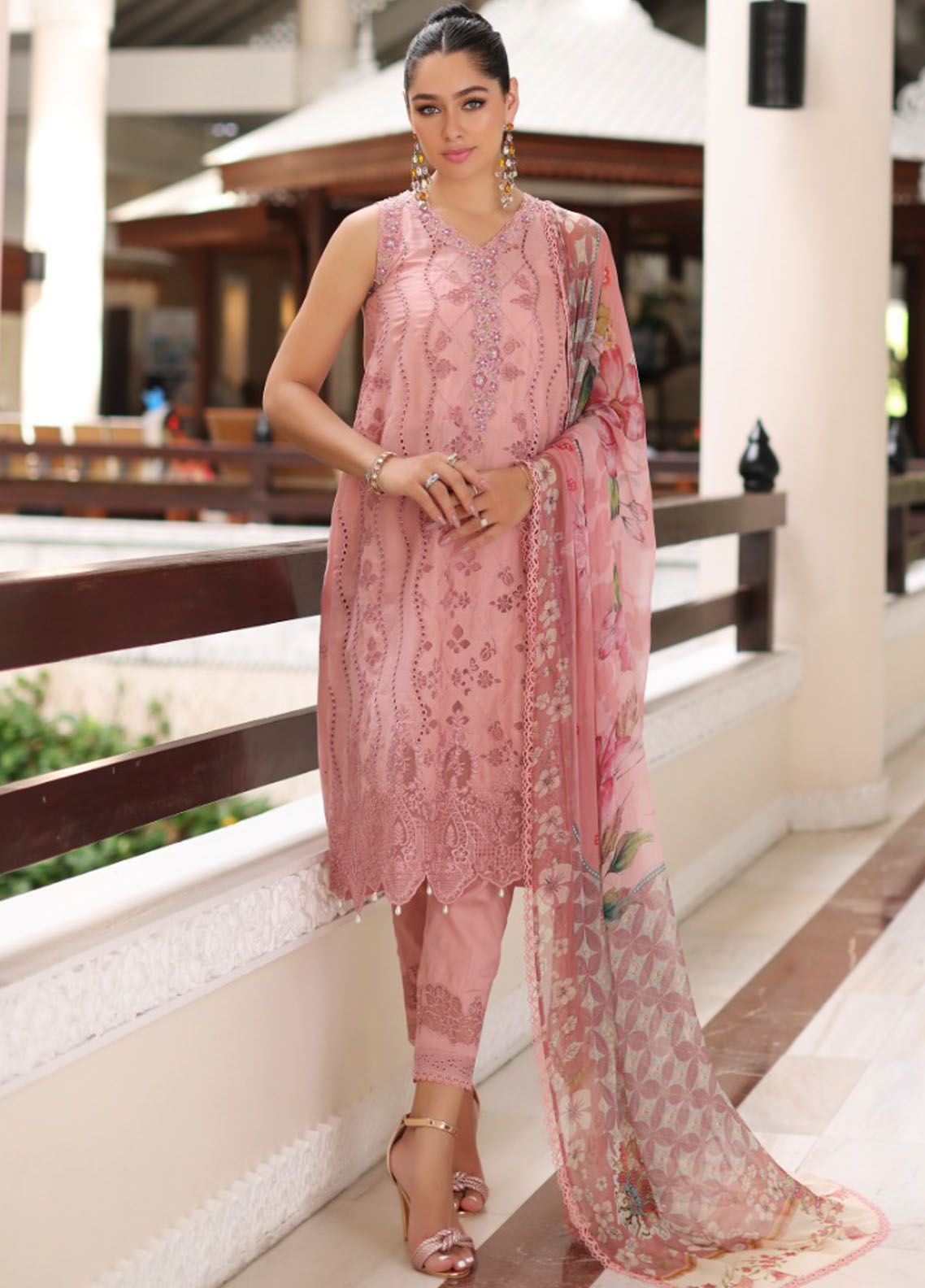 Noor by Saadia Asad Embroidered Lawn Suit Unstitched 3 Piece NSA24E D2 - Summer Collection main image 0