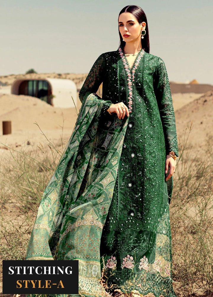 Noor by Saadia Asad Embroidered Lawn Suit Unstitched 3 Piece NSA24ELL D-08 - Summer Collection