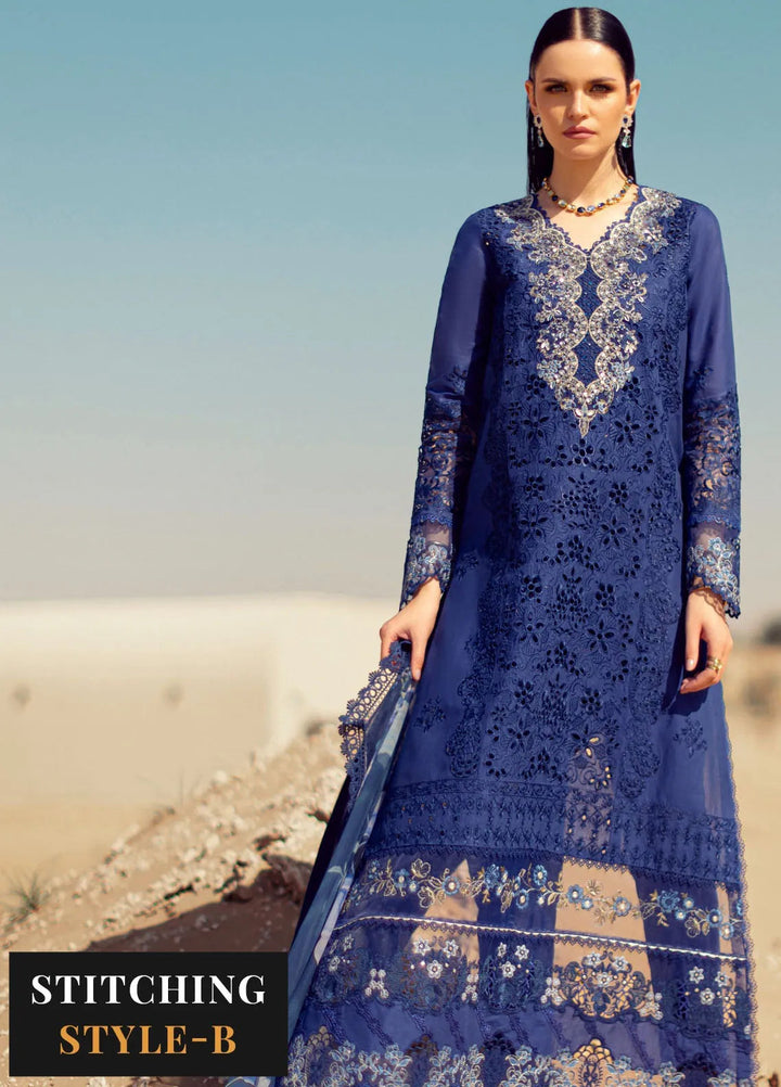 Noor by Saadia Asad Embroidered Lawn Suit Unstitched 3 Piece NSA24ELL D-12 - Summer Collection