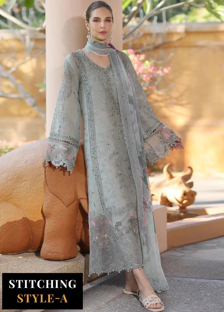 Noor by Saadia Asad Embroidered Lawn Suits Unstitched 3 Piece NSA25EL D1A - Summer Collection