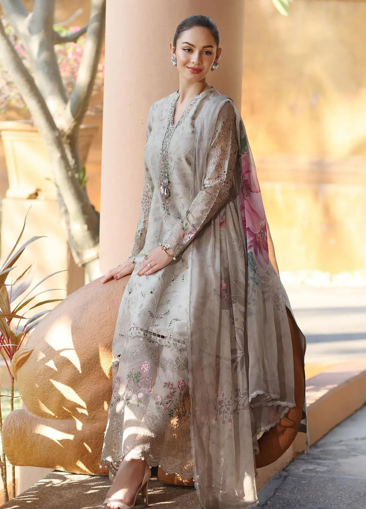 Noor by Saadia Asad Embroidered Lawn Suits Unstitched 3 Piece NSA25EL D1B - Summer Collection