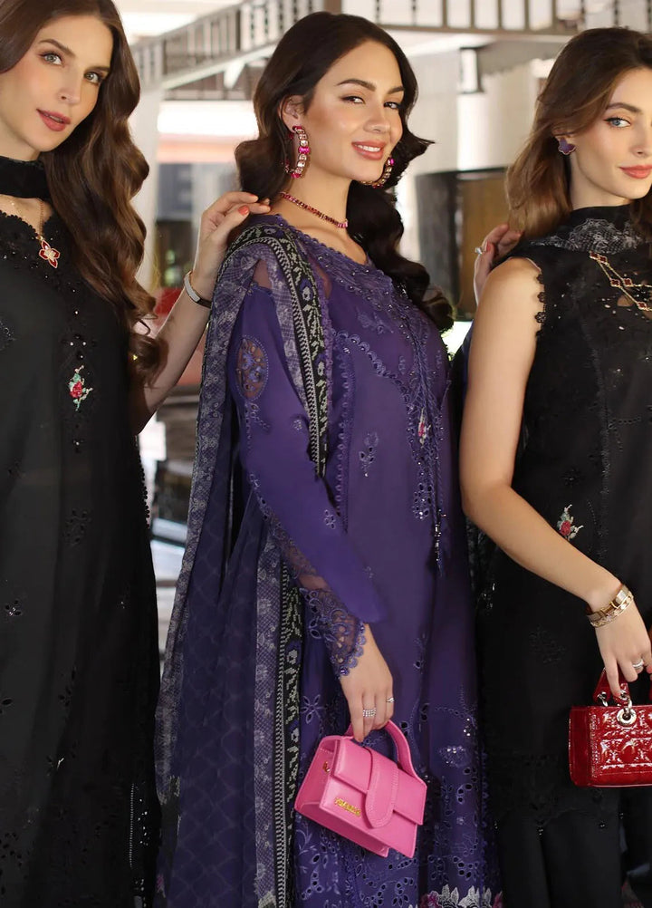 Noor by Saadia Asad Embroidered Lawn Suits Unstitched 3 Piece NSA25EL D4B - Summer Collection