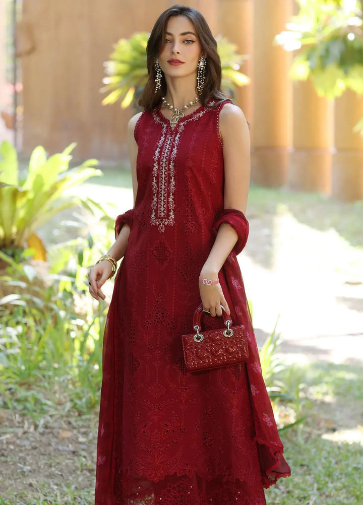 Noor by Saadia Asad Embroidered Lawn Suits Unstitched 3 Piece NSA25EL D7A - Summer Collection