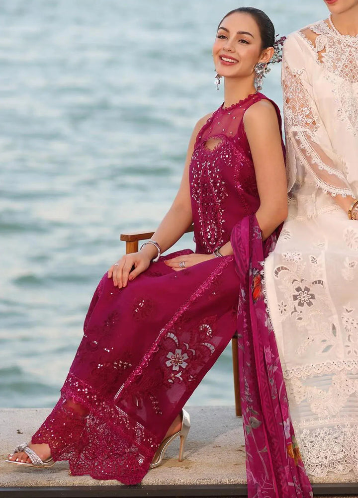 Noor by Saadia Asad Embroidered Lawn Suits Unstitched 3 Piece NSA25EL D9A - Summer Collection