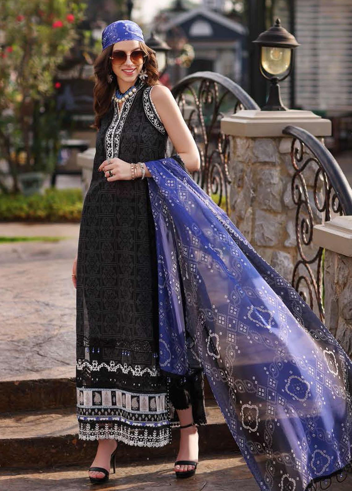 Noor by Saadia Asad Unstitched Embroidered Luxury Lawn 3 Piece Suit SA26UNL D3A-MIRELLE - Eid Collection