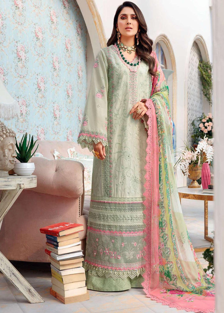 Noor By Saadia Asad Embroidered Lawn Suits Unstitched 3 Piece SA22CK D8-B - Luxury Collection