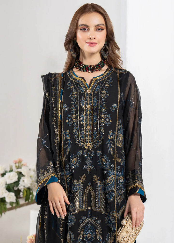 Noor-E-Jahan By Strawberry Embroidered Chiffon Suit Unstitched 4 Piece STB24N D-05 - Festive Collection