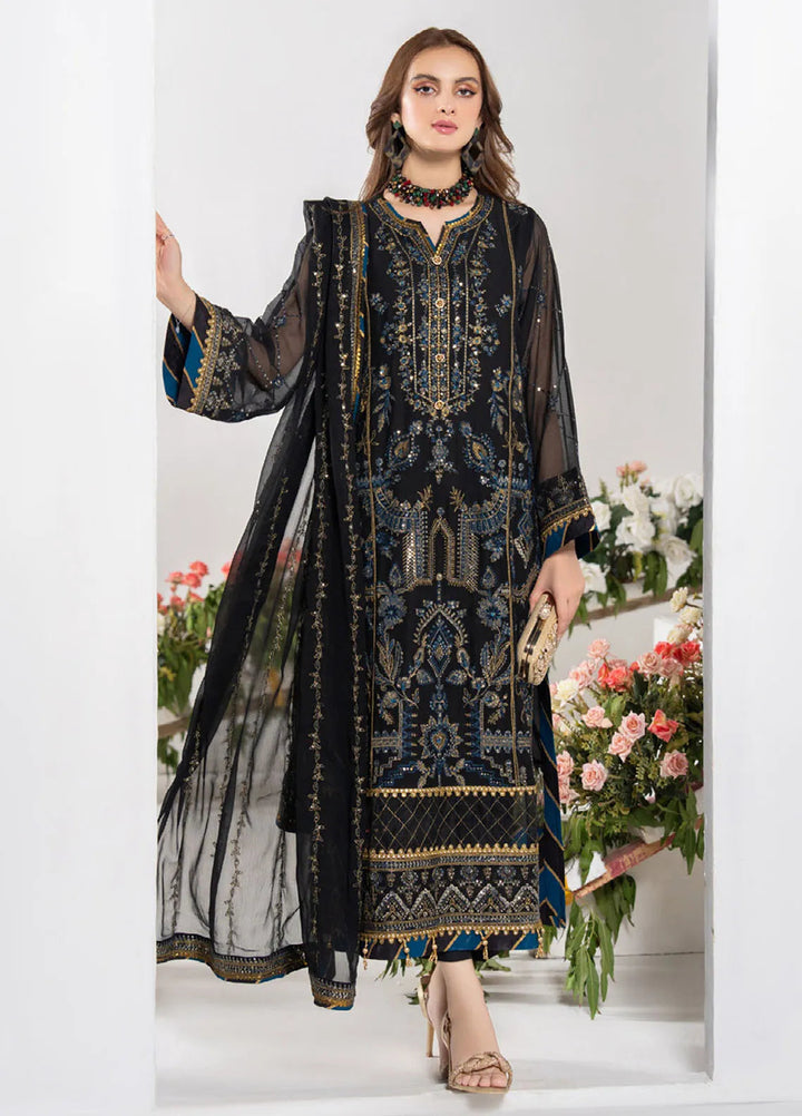 Noor-E-Jahan By Strawberry Embroidered Chiffon Suit Unstitched 4 Piece STB24N D-05 - Festive Collection