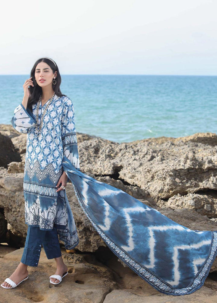 Sahar Printed Lawn Suits Unstitched 3 Piece SHR22NS SL-SS-DP-001-A - Summer Collection