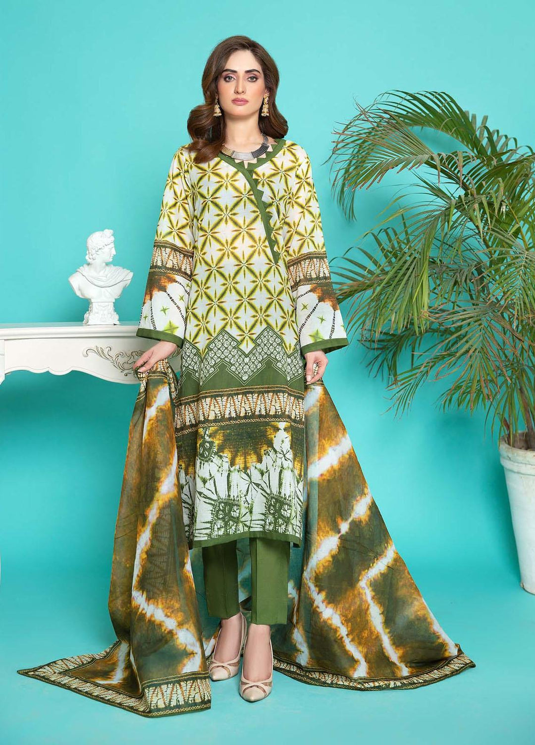 Sahar Printed Lawn Suits Unstitched 3 Piece SHR22NS SL-SS-DP-001-B - Summer Collection