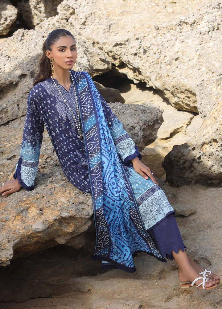 Sahar Printed Lawn Suits Unstitched 3 Piece SHR22NS SL-SS-DP-007-A - Summer Collection