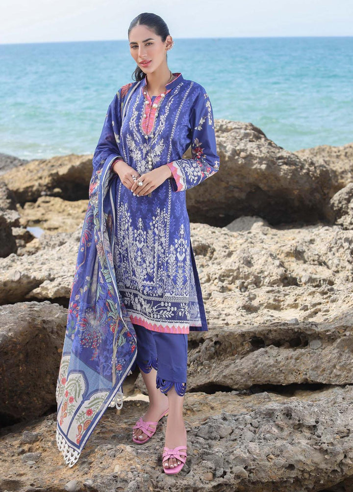 Sahar Printed Lawn Suits Unstitched 3 Piece SHR22NS SL-SS-DP-008-A - Summer Collection