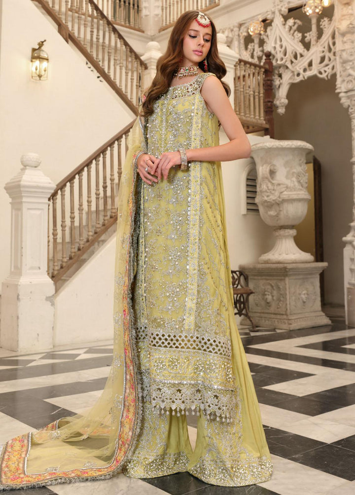 Noor Formals By Saadia Asad Embroidered Chiffon Suits Unstitched 3 Piece NSA23FF D-1 Naznin - Festive Collection