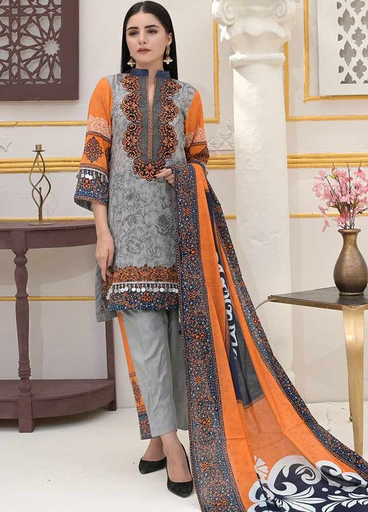 Noorma Kamal Embroidered Lawn Suits Unstitched 3 Piece NK21S NKLCE-01 - Summer Collection