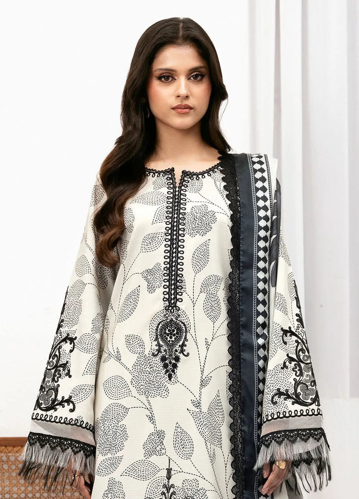 Noura By Bin Ilyas Printed Viscose Suit Unstitched 3 Piece BI24NV 73 B - Winter Collection
