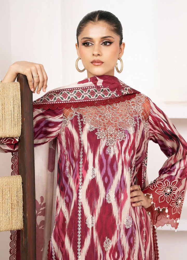Noura By Bin Ilyas Printed Viscose Suit Unstitched 3 Piece BI24NV 75 B - Winter Collection