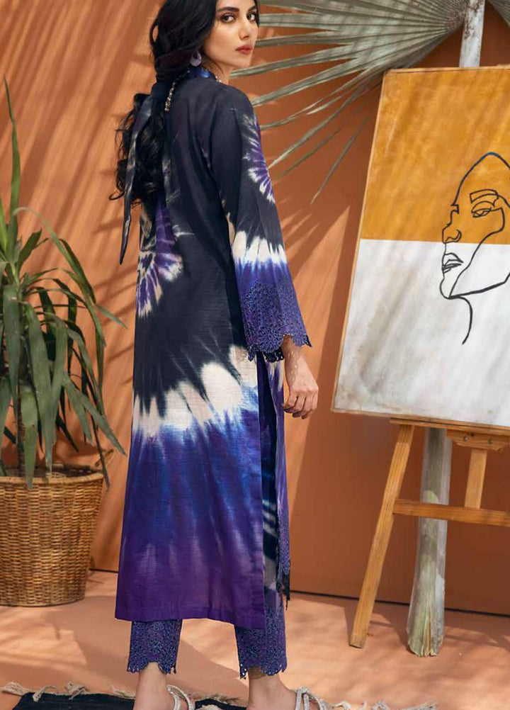 Nureh Embroidered Chikankari Khaddar Suits Unstitched 2 Piece NU21B-2 Purple Punch NU2-16 - Winter Collection
