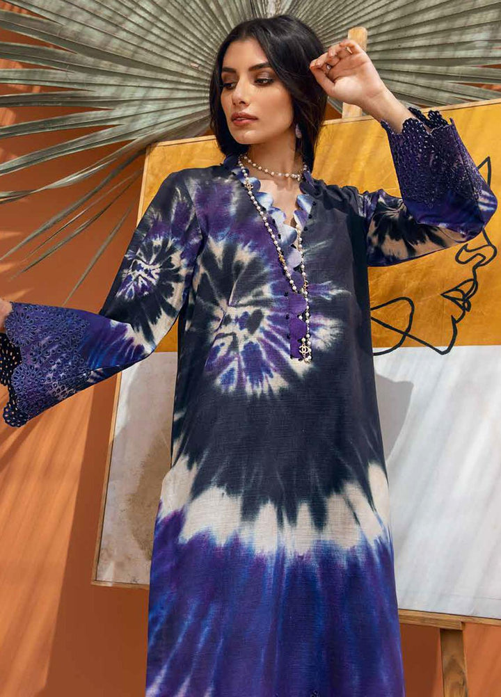 Nureh Embroidered Chikankari Khaddar Suits Unstitched 2 Piece NU21B-2 Purple Punch NU2-16 - Winter Collection