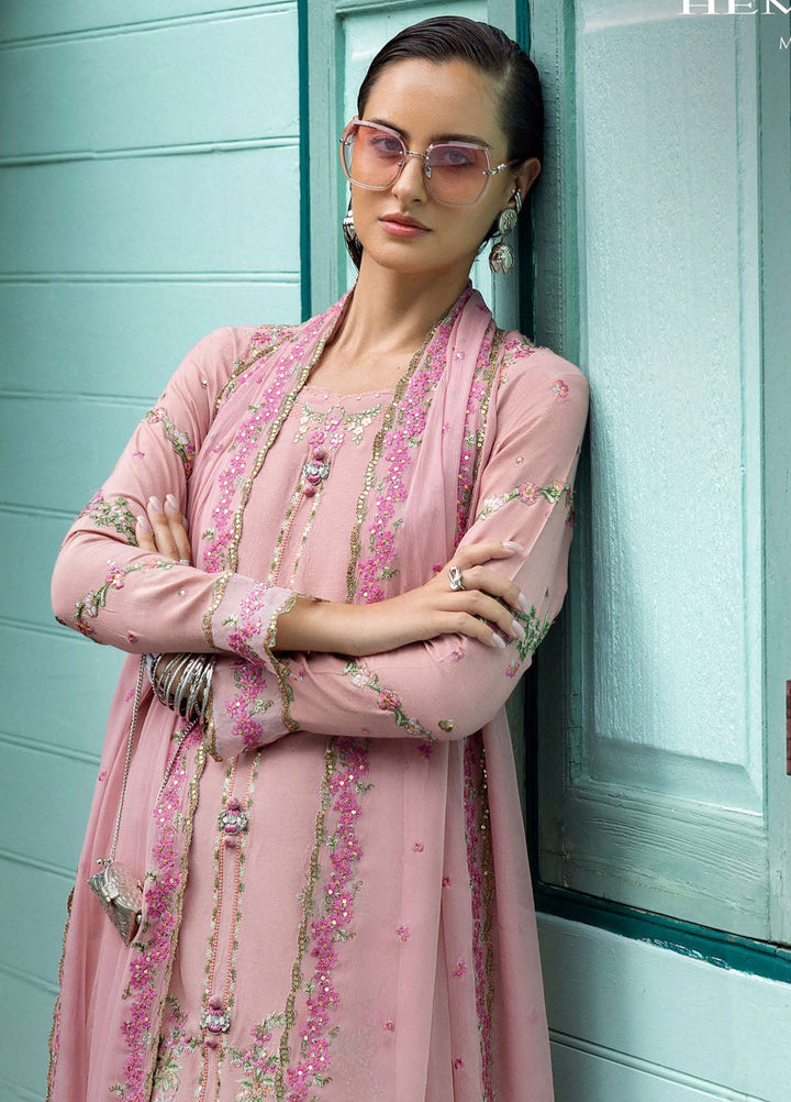 Nuvera by Mushq Hemline Embroidered Raw Silk Suits Unstitched 3 Piece MQ25NF D-10 Elowen - Festive Collection