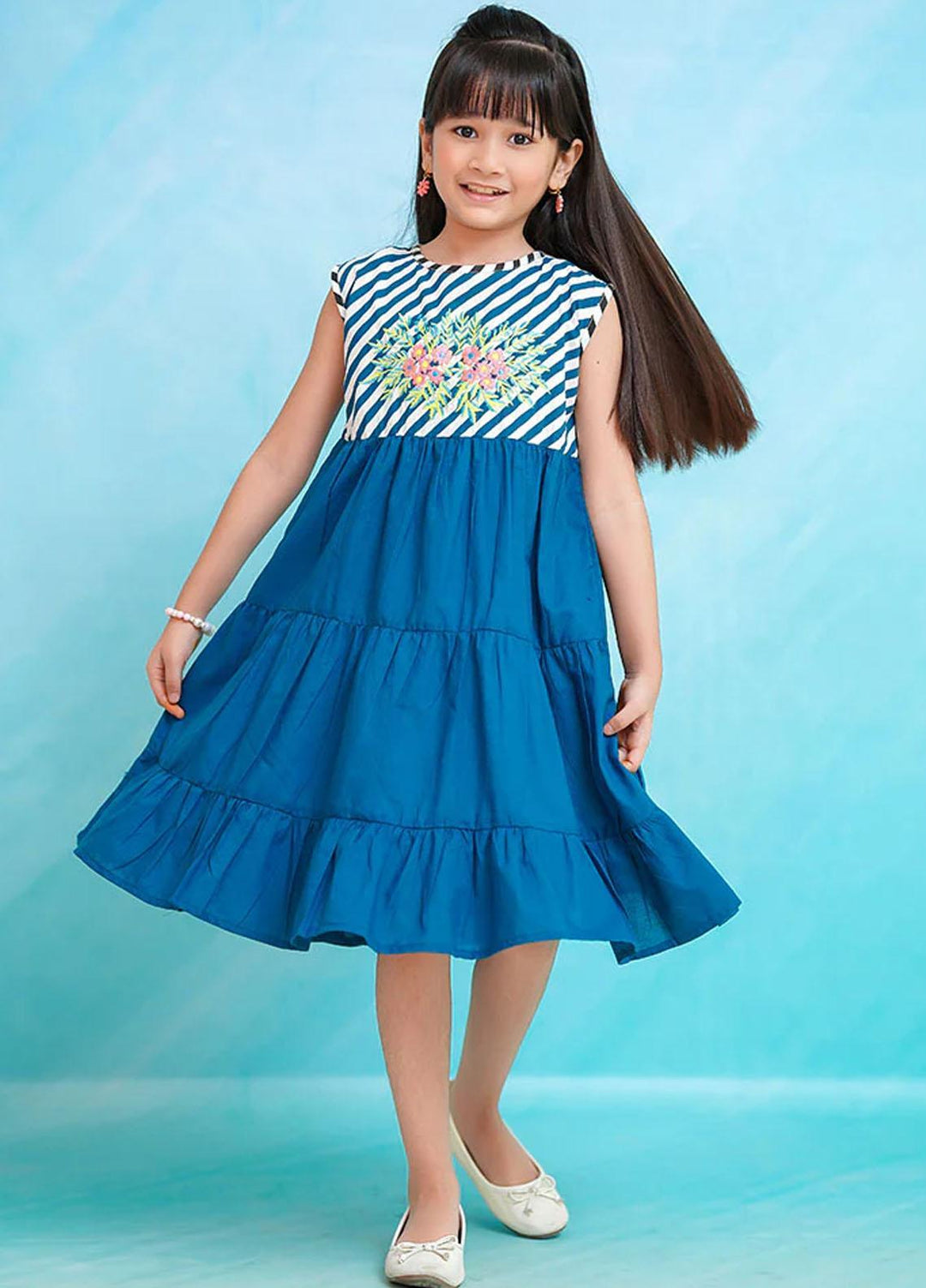 Ochre Frock for Girls - OWT 542