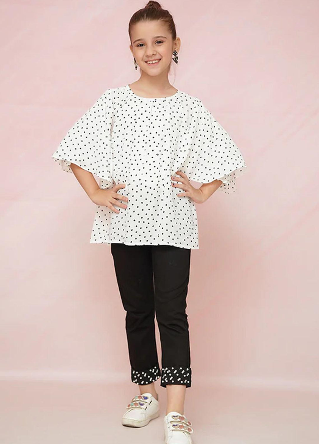 Ochre Georgette Top for Girls - OWT 547