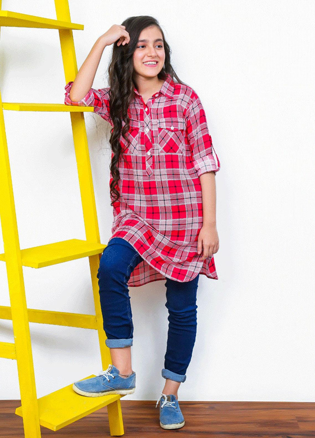 Ochre Girls Top - OFK-742 Red OL-14557