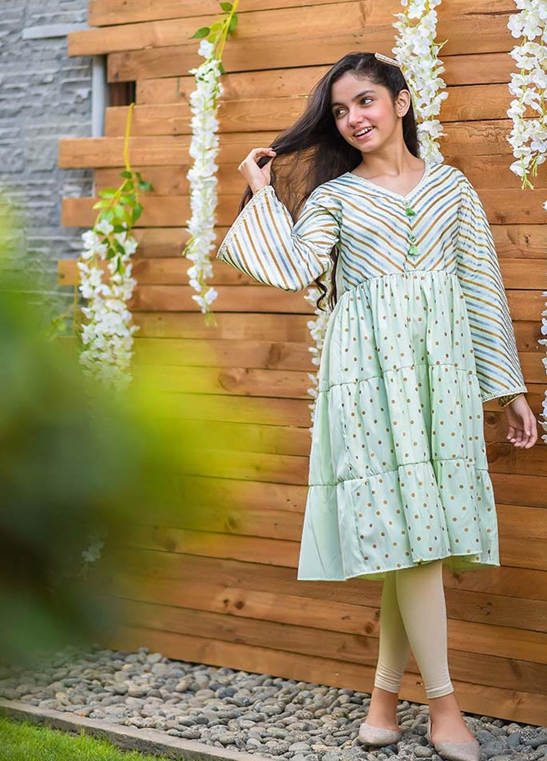 Ochre Top for Girls - OFK-739 Light Green OL-15539