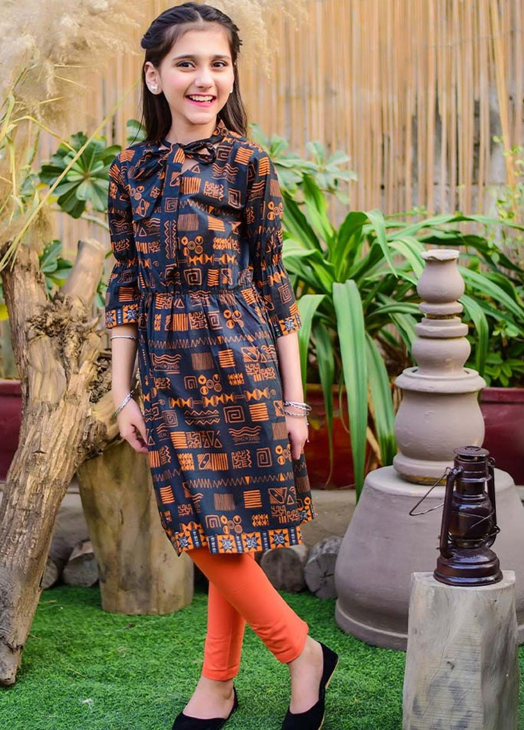 Ochre Girls Frock - OPL-94 Black OL-16185