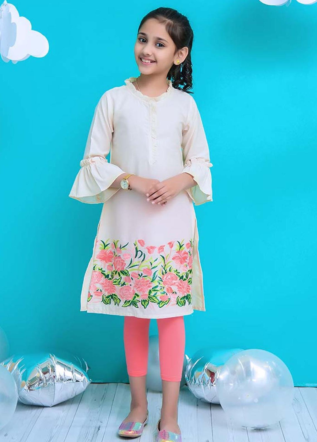 Ochre Girls Top - OFK-764 Beige OL-15612