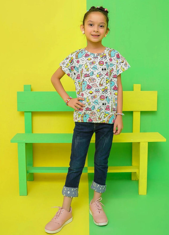 Ochre Jersey Casual T-Shirts for Girls -  OGK-279