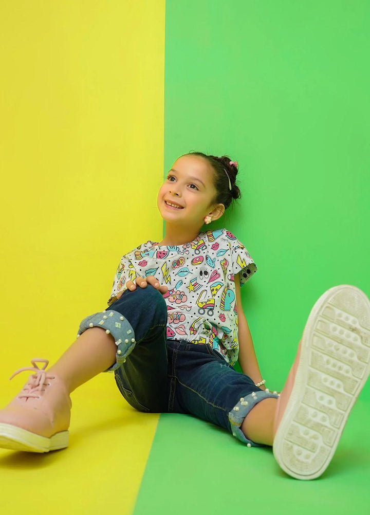 Ochre Jersey Casual T-Shirts for Girls -  OGK-279