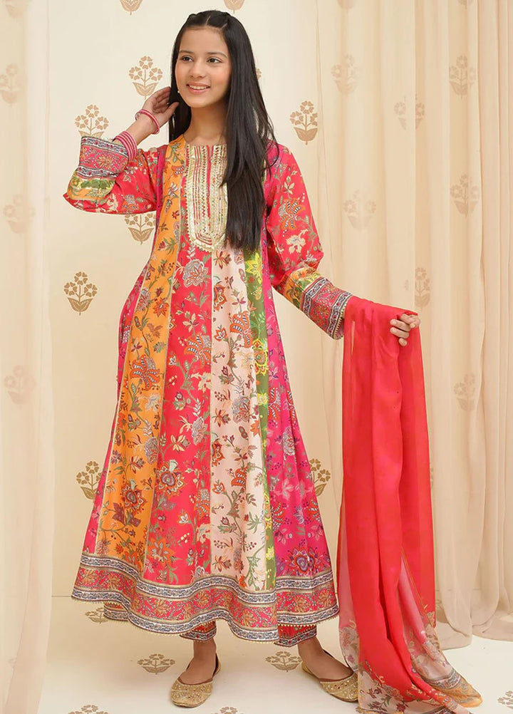 Ochre Pret Printed Lawn 3 Piece Suit CORF-02