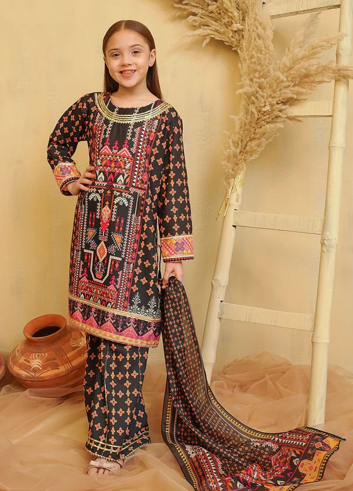 Ochre Pret Printed Lawn 3 Piece Suit CORF-07