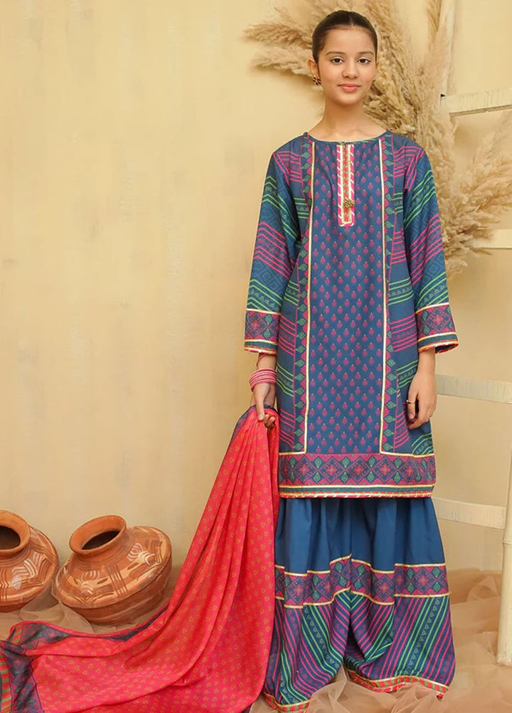 Ochre Pret Printed Lawn 3 Piece Suit CORF-10