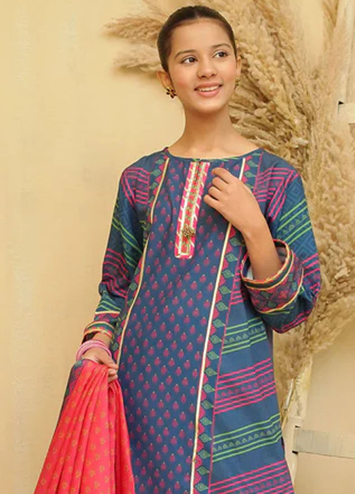 Ochre Pret Printed Lawn 3 Piece Suit CORF-10