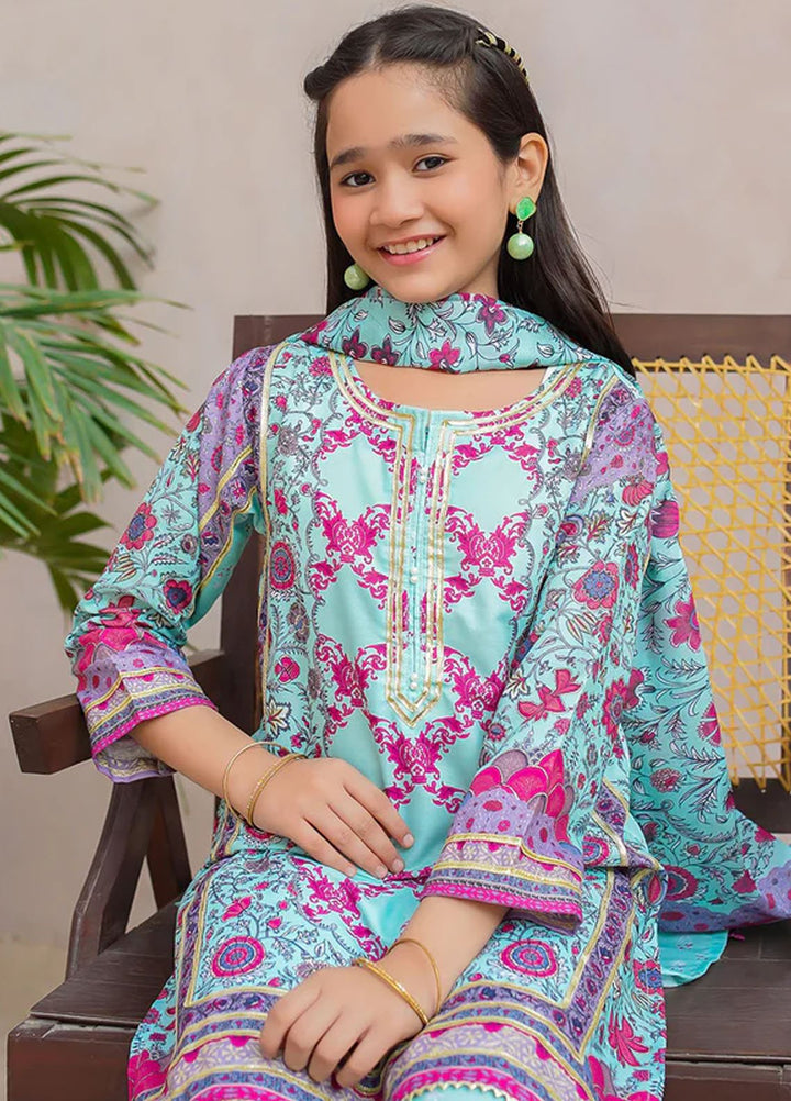 Ochre Pret Printed Swiss Lawn 3 Piece Suit CORF-06